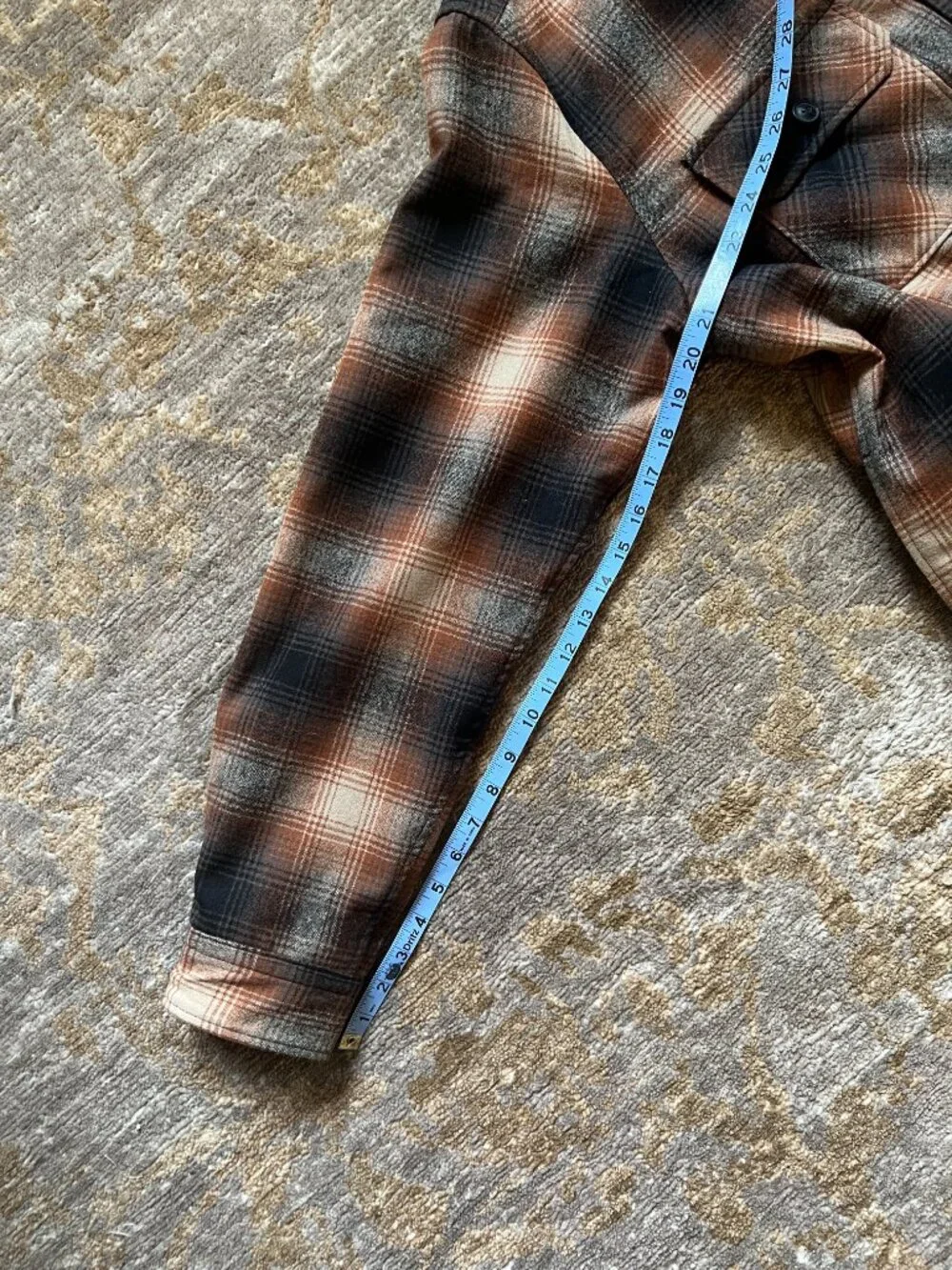 Pendleton Brown Plaid Quilted Flannel Shacket Jacket L